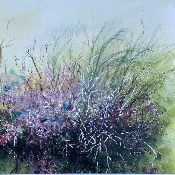 PRINT OF AN ORIGINAL WATERCOLOR FLORAL COPY MEDIUM STOCK PAPER LIMITED EDITION - Picture 3 of 4